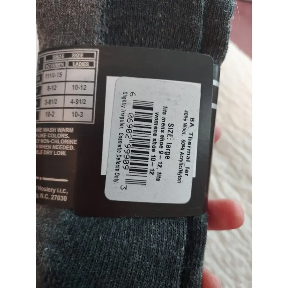 Stone Mountain Socks Men size Large Lot Of 3 Thermal + Rags + stretch assortment